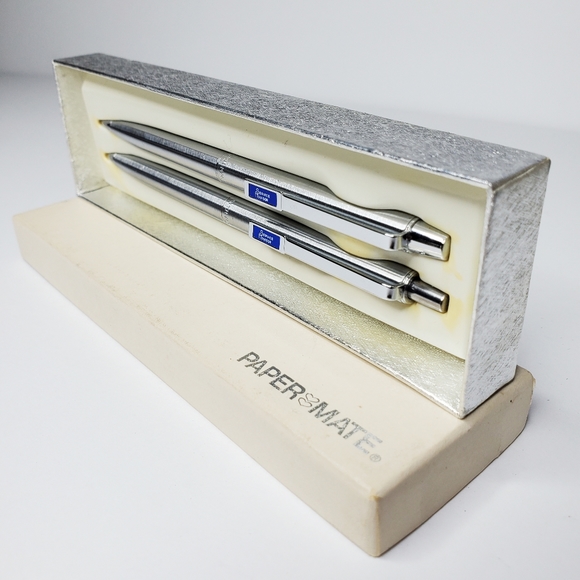 Vintage Paper Mate 'Service Advisor' Chrome 79' Pen Pencil Car Employee Gift Set - Picture 2 of 14